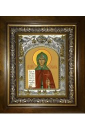 Икона Иулиания Московская, 14x18 см, в деревянном киоте 20х24 см, арт вк-4846