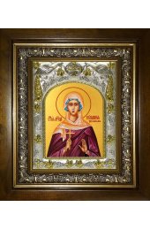 Икона Иулиания Россонская, 14x18 см, в деревянном киоте 20х24 см, арт вк-4848