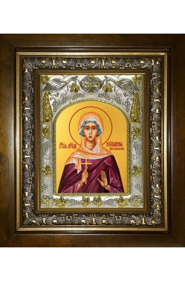 Икона Иулиания Россонская, 14x18 см, в деревянном киоте 20х24 см, арт вк-4848