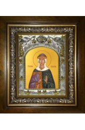 Икона Иулиания Вяземская, 14x18 см, в деревянном киоте 20х24 см, арт вк-4849