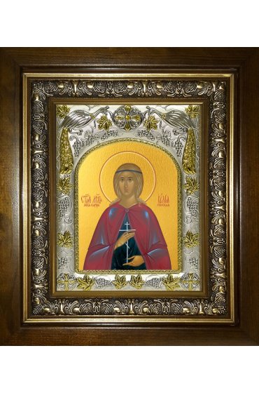 Икона Иулия (Юлия) Карфагенская, 14x18 см, в деревянном киоте 20х24 см, арт вк-4851