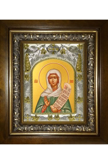 Икона Иуния (Юния) мученица, 14x18 см, в деревянном киоте 20х24 см, арт вк-4852