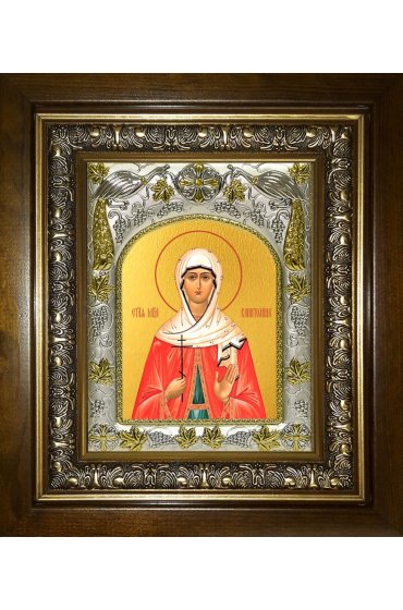 Икона Капитолина Каппадокийская, 14x18 см, в деревянном киоте 20х24 см, арт вк-4857