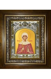 Икона Клавдия мученица, 14x18 см, в деревянном киоте 20х24 см, арт вк-4858