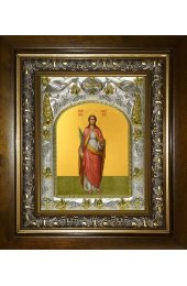 Икона Лукия Сиракузская, 14x18 см, в деревянном киоте 20х24 см, арт вк-4865