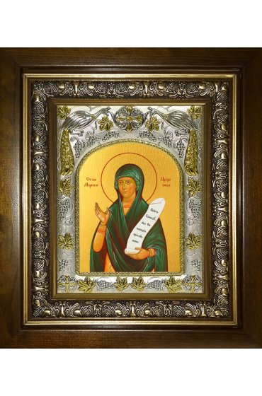 Икона Мариам пророчица, 14x18 см, в деревянном киоте 20х24 см, арт вк-4866