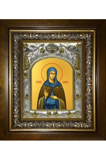 Икона Марина Берийская (Македонская), 14x18 см, в деревянном киоте 20х24 см, арт вк-4869