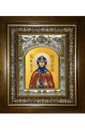 Икона Мария Константинопольская, 14x18 см, в деревянном киоте 20х24 см, арт вк-4875