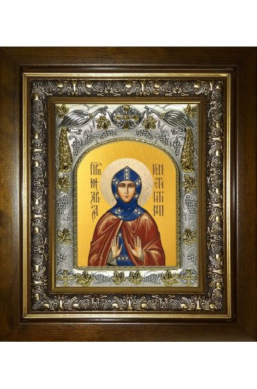 Икона Мария Константинопольская, 14x18 см, в деревянном киоте 20х24 см, арт вк-4875