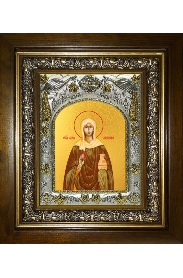 Икона Мария Магдалина, 14x18 см, в деревянном киоте 20х24 см, арт вк-4876