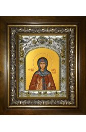 Икона Мария Радонежская, 14x18 см, в деревянном киоте 20х24 см, арт вк-4877