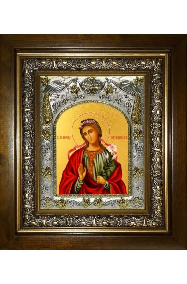 Икона Мирослава Константинопольская, 14x18 см, в деревянном киоте 20х24 см, арт вк-4880