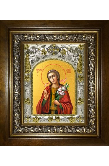Икона Мирослава Константинопольская, 14x18 см, в деревянном киоте 20х24 см, арт вк-4881