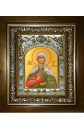 Икона Неонилла Сирийская, 14x18 см, в деревянном киоте 20х24 см, арт вк-4885