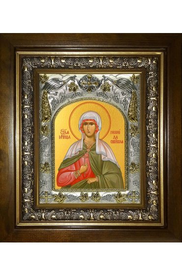 Икона Неонилла Сирийская, 14x18 см, в деревянном киоте 20х24 см, арт вк-4885