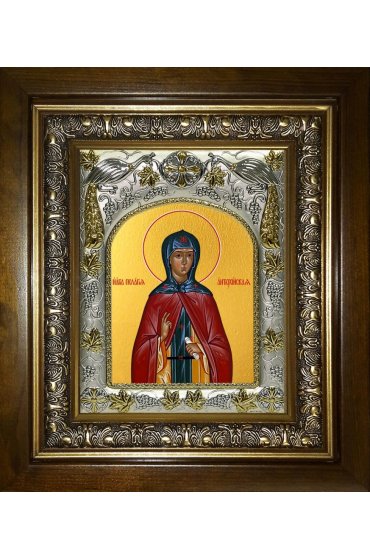 Икона Пелагия Антиохийская, 14x18 см, в деревянном киоте 20х24 см, арт вк-4888