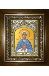 Икона Пелагия Дивеевская, 14x18 см, в деревянном киоте 20х24 см, арт вк-4889