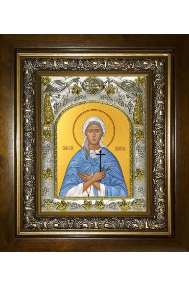 Икона Пелагия Дивеевская, 14x18 см, в деревянном киоте 20х24 см, арт вк-4889