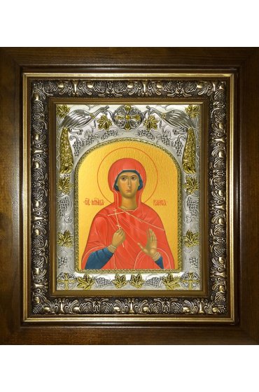 Икона Раиса Александрийская, 14x18 см, в деревянном киоте 20х24 см, арт вк-4893