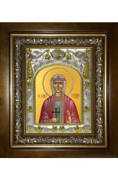 Икона Сусанна Ранская (Грузинская), 14x18 см, в деревянном киоте 20х24 см, арт вк-4903