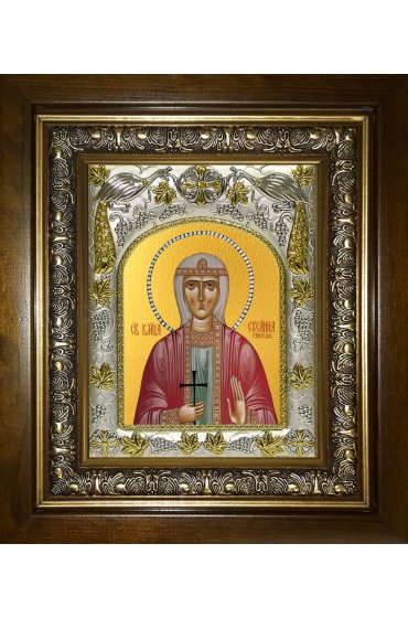 Икона Сусанна Ранская (Грузинская), 14x18 см, в деревянном киоте 20х24 см, арт вк-4903