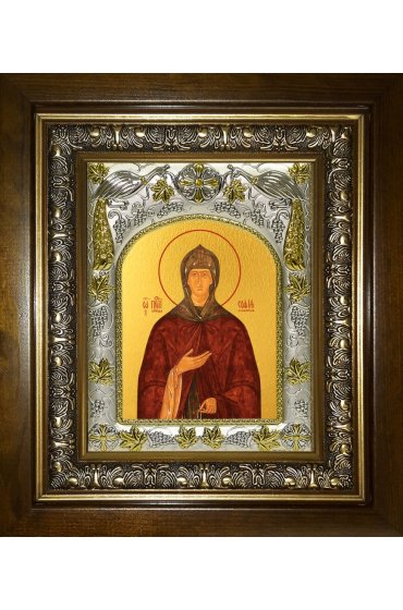 Икона София Суздальская, 14x18 см, в деревянном киоте 20х24 см, арт вк-4905