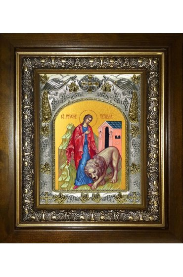Икона Татиана (Татьяна) Римская, 14x18 см, в деревянном киоте 20х24 см, арт вк-4912