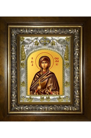 Икона Фомаида Александрийская (Египетская), 14x18 см, в деревянном киоте 20х24 см, арт вк-4915