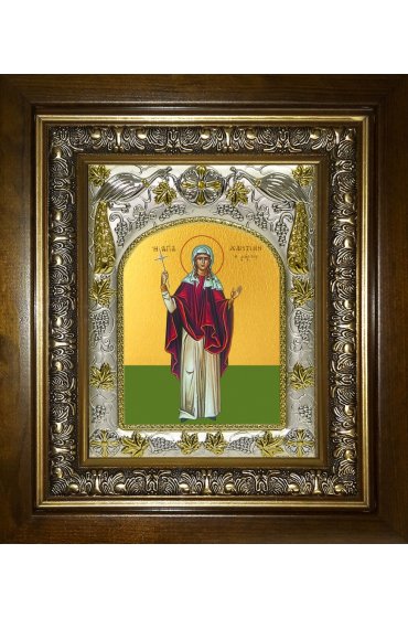 Икона Харитина Киликийская, 14x18 см, в деревянном киоте 20х24 см, арт вк-4919