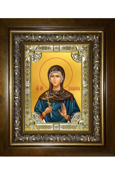 Икона Иулиания Никомидийская, 18x24 см, со стразами, в деревянном киоте, арт вк-4926