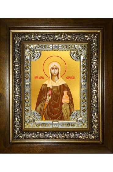Икона Мария Магдалина, 18x24 см, со стразами, в деревянном киоте, арт вк-4938