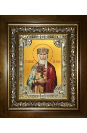 Икона Ольга равноапостольная, 18x24 см, со стразами, в деревянном киоте, арт вк-4945