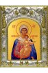 Икона Божьей Матери Аз есмь с вами и никтоже на вы, 14x18 в серебряном окладе, арт вк-4959