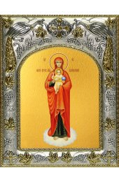 Икона Божья Матерь Валаамская, 14x18 в серебряном окладе, арт вк-4965