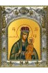 Икона Божья Матерь Галатская, 14x18 в серебряном окладе, арт вк-4967