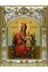 Икона Божья Матерь Неувядаемая роза, 14x18 в серебряном окладе, арт вк-4983
