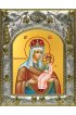 Икона Божьей Матери Новодворская, 14x18 в серебряном окладе, арт вк-4985