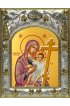 Икона Божьей Матери Новоникитская, 14x18 в серебряном окладе, арт вк-4986
