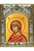 Икона Божья Матерь Огневидная, 14x18 в серебряном окладе, арт вк-4988