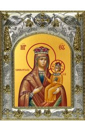 Икона Божья Матерь Рудневская, 14x18 в серебряном окладе, арт вк-5003