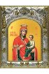 Икона Божья Матерь Скоропослушница, 14x18 в серебряном окладе, арт вк-5008