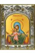 Икона Божьей Матери Теребенская, 14x18 в серебряном окладе, арт вк-5017