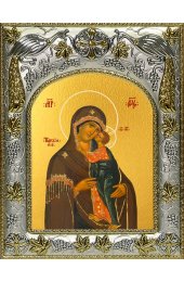 Икона Божья Матерь Толгская, 14x18 в серебряном окладе, арт вк-5018
