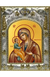 Икона Божьей Матери Холмская, 14x18 в серебряном окладе, арт вк-5037