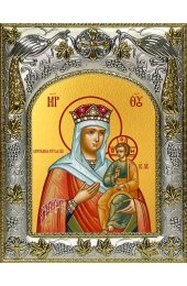 Икона Божья Матерь Цареградская, 14x18 в серебряном окладе, арт вк-5038