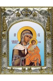 Икона Божья Матерь Цареградская, 14x18 в серебряном окладе, арт вк-5039