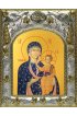 Икона Божья Матерь Ченстоховская, 14x18 в серебряном окладе, арт вк-5041