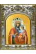 Икона Божья Матерь Черниговская, 14x18 в серебряном окладе, арт вк-5044