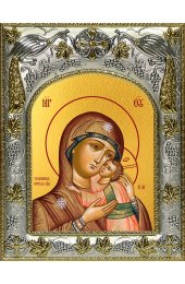 Икона Божьей Матери Чухломская, 14x18 в серебряном окладе, арт вк-5045