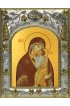 Икона Божьей Матери Ярославская, 14x18 в серебряном окладе, арт вк-5050